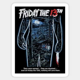 Friday the 13th, Jason Voorhees, Slasher. Horror Classic Sticker